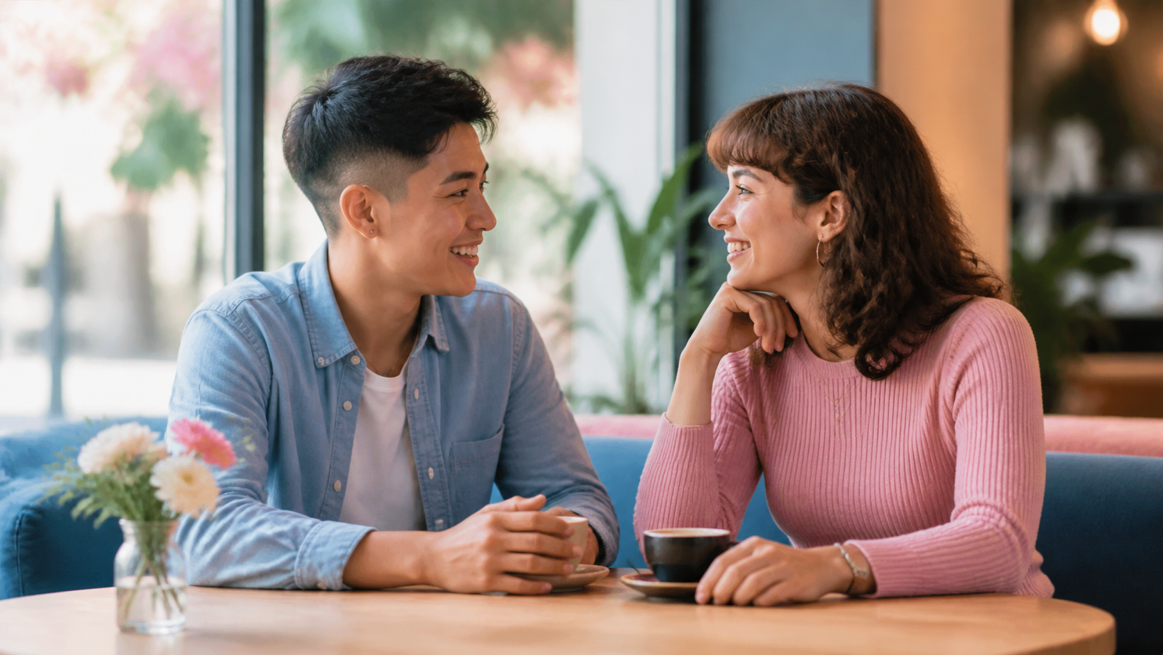 Two people having a respectful dating conversation